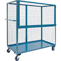 Chariot grillag&eacute; pour transport , Acier, 30" x 55" x 72", Capacit&eacute; 2400 lb Kelford