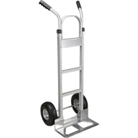Knocked Down Hand Truck, Dual Handle, Aluminum, 50-5/8" Height, 500 lbs. Capacity Kelford