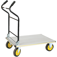 Folding Ergo-Handle Platform Truck, Aluminum, 660 lbs., 35-1/2" L x 24" W, 41" High Kelford