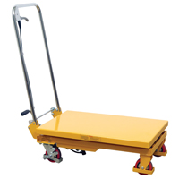 Hydraulic Scissor Lift Table, 17.75" L x 27.5" W/27-1/2" L x 17-3/4" W, Steel, 330 lbs. Capacity Kelford