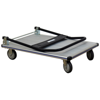 Folding Handle Platform Truck, Aluminum, 550 lbs., 35-1/2" L x 24" W, 35-1/2" High Kelford