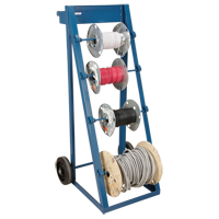 Portable Wire Reel Caddy, Steel, 4 Rod, 24-1/2" W x 49" H x 23" D, 400 lbs. Capacity Kelford
