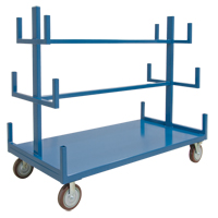 Mobile Pipe & Bar Rack, Steel, 48" W x 36" D x 60" H, 3000 lbs. Capacity Kelford