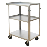 Shelf Carts, 3 Tiers, 15-3/4" W x 32" H x 24" D, 500 lbs. Capacity Kelford