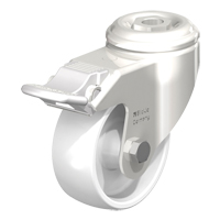 Roulette en nylon r&eacute;sistant aux chocs, Pivotant avec frein, Diam&egrave;tre 3-1/8" (79,5 mm), Capacit&eacute; 265 lb (120 kg) Kelford