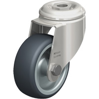 Roulette en &eacute;lastom&egrave;re thermoplastique acier inoxydable, Pivotant, Diam&egrave;tre 3-1/8" (79,5 mm), Capacit&eacute; 220 lb (100 kg) Kelford