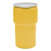 Nestable Polyethylene Drum, 14 US gal (11.7 imp. gal.), Open Top, Yellow MO769 | Kelford
