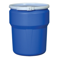 Nestable Polyethylene Drum, 10 US gal (8.33 imp. gal.), Open Top, Blue MO770 | Kelford