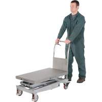Table &eacute;l&eacute;vatrice hydraulique manuelle &agrave; ciseaux, 35-1/2" lo x 20" la, Partiellement en acier inoxydable, Capacit&eacute; 800 lb Kelford
