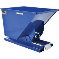 Self-Dumping Hopper, Steel, 1 cu.yd., Blue Kelford