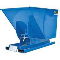 Self-Dumping Hopper, Steel, 1 cu.yd., Blue Kelford