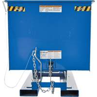 Self-Dumping Hopper, Steel, 1 cu.yd., Blue Kelford