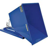 Self-Dumping Hopper, Steel, 1 cu.yd., Blue Kelford