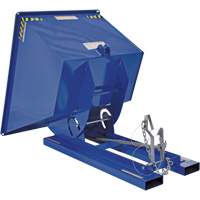Self-Dumping Hopper, Steel, 1 cu.yd., Blue Kelford