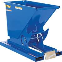 Self-Dumping Hopper, Steel, 1/3 cu.yd., Blue Kelford