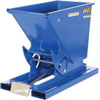 Self-Dumping Hopper, Steel, 1/3 cu.yd., Blue Kelford