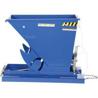Self-Dumping Hopper, Steel, 1/3 cu.yd., Blue Kelford