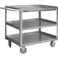 Industrial Grade Shelf Cart, 3 Tiers, 24-1/8" W x 35" H x 42" D, 1200 lbs. Capacity Kelford