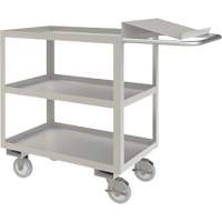 Industrial Grade Order Picking Cart, 39" H x 18-1/8" W x 45" D, 3 Shelves, 1200 lbs. Capacity Kelford