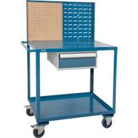 Mobile Service Cart, 2 Tiers, 24" W x 57" H x 40" D, 1200 lbs. Capacity MP085 | Kelford
