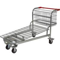 Chariot en treillis emboîtable, Acier, 28-3/4" x 37-1/16" x 59-5/8", Capacit&eacute; 275 lb Kelford