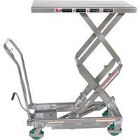Manual Hydraulic Scissor Lift Table, 36-1/4" L x 19-3/8" W, Stainless Steel, 600 lbs. Capacity MP227 | Kelford