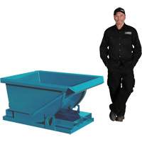 Extra Heavy-Duty Self-Dumping Hopper, Steel, 1/3 cu.yd., Blue Kelford
