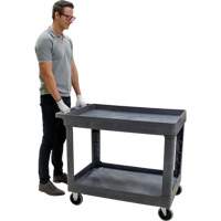 Chariot utilitaire pour l'entretien, 2 tiers, 24-5/8" x 32-1/2" x 40", Capacit&eacute; 550 lb Kelford
