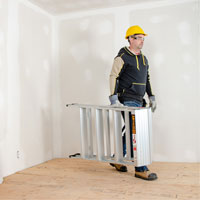 Portable Work-Stand Saw Horse, Aluminum Frame, 12-1/4" D x 48" H Kelford