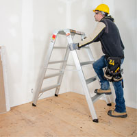 Portable Work-Stand Saw Horse, Aluminum Frame, 12-1/4" D x 56" H Kelford