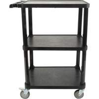 Utility Cart with Flat Shelf, 3 Tiers, 18-1/8" x 37-3/8" x 27-3/4", 330 lbs. Capacity Kelford