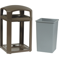 Landmark Series&reg; Classic Container Frame With Rigid Liner, Galvanized Steel, 35 US gal. Kelford