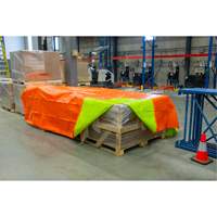 B&acirc;che tiss&eacute;e robuste haute visibilit&eacute;, Poly&eacute;thyl&egrave;ne, Vert/Orange, 16' x 20' x 12 mils Kelford