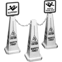 "Caution" Lamba Traffic Cones, English with Pictogram Kelford