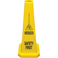 "Safety First" Lamba Traffic Cones, English with Pictogram Kelford