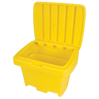 Heavy-Duty Outdoor Salt and Sand Storage Container, 30" x 24" x 24", 5.5 cu. Ft., Yellow ND337 | Kelford