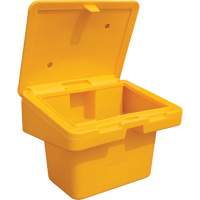 Salt Sand Container SOS, With Hasp, 30" x 24" x 24", 5.5 cu. Ft., Yellow Kelford