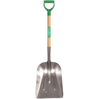 Scoop Shovel, Wood, Aluminum Blade, D-Grip Handle, 29" Length NE161 | Kelford