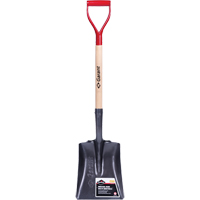 Pro Square Point Shovel, Wood, Tempered Steel Blade, D-Grip Handle, 27-3/4" Long Kelford