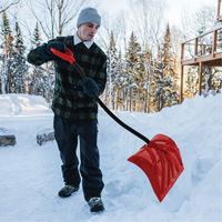 Yukon Snow Shovel, Polypropylene Blade, 18" Wide, Ergonomic D-Grip Handle Kelford