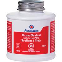 Thread Sealant with PTFE, Brush Top Bottle, 118 ml, -54°C - 150°C/-65°F - 300°F NIR857 | Kelford