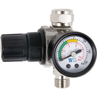 Air Dial Regulator with Gauge for Spray Gun, 1/4" NPT, 135 PSI Max. PSI, Standard Kelford
