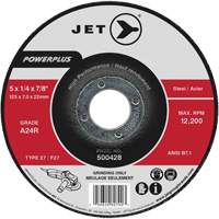 PowerPlus&reg; Grinding Wheel, 7" x 1/4", 7/8" Arbor, Aluminum Oxide, Type 27 Kelford