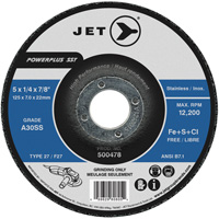 A30SS Powerplus SST Grinding Wheel, 5" x 1/4", 7/8" Arbor, Type T27 Kelford