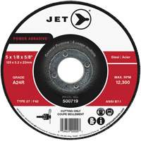 Power Abrasive Cut-Off Wheel, 4-1/2" x 1/8", 7/8" Arbor, Type 27, 13300 RPM Kelford