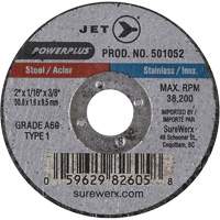 Meule &agrave; tronçonner POWERPLUS, 2" x 1/16", Arbre de 3/8", Type 1, 38 200 Tr/min Kelford