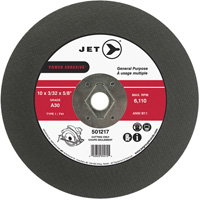 Disque abrasif de tronçonnage, 10" x 3/32", Arbre de 5/8", Type 1, 6110 Tr/min Kelford