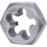 SAE Hex Die, 1" Dia., 1/2"-13NC Thread, Alloy Steel Kelford