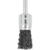 Brosse &agrave; fils cr&ecirc;p&eacute;s mont&eacute;e sur mandrin E050-20, 1/2", Fils 0,02", Tige 1/4" Kelford