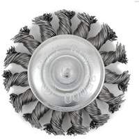 Brosse radiale &agrave; fils nou&eacute;s torsad&eacute;s mont&eacute; sur mandrin EKR275-20, 3", Fils ,02", Tige 1/4" Kelford